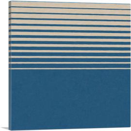Mid-Century Modern Increasing Frequency Blue-1-Panel-18x18x1.5 Thick