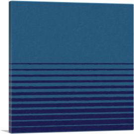 Mid-Century Modern Decreasing Frequency Blue-1-Panel-26x26x.75 Thick