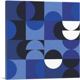 Mid-Century Modern Feeling Blue-1-Panel-12x12x1.5 Thick