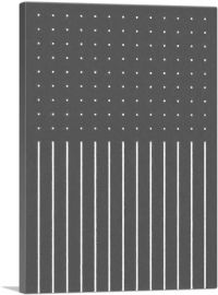 Mid-Century Modern Dots and Stripes-1-Panel-18x12x1.5 Thick