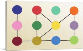 Mid-Century Modern Connect Most Dots-1-Panel-12x8x.75 Thick
