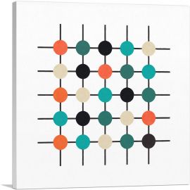 Mid-Century Modern Connect the Dots No. 1-1-Panel-36x36x1.5 Thick