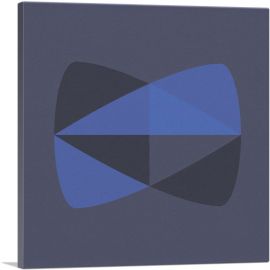 Mid-Century Modern Blue Badge-1-Panel-18x18x1.5 Thick