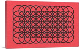 Mid-Century Modern Red Cage-1-Panel-60x40x1.5 Thick