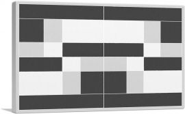 Mid-Century Modern Glitched Blocks-1-Panel-26x18x1.5 Thick