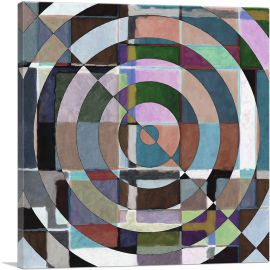 Modern Target Over Rectangles Inverted Colors-1-Panel-36x36x1.5 Thick