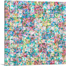 Modern Sea of Pastel Circles-1-Panel-36x36x1.5 Thick