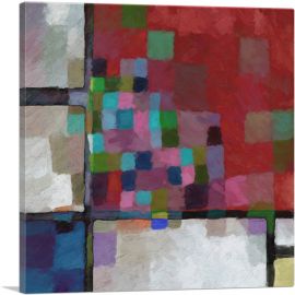 Modern Small Squares Over Large Squares-1-Panel-36x36x1.5 Thick