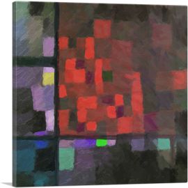 Modern Small Squares Over Large Squares Dark-1-Panel-36x36x1.5 Thick
