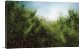 Green Forest Blue Skies Modern-1-Panel-18x12x1.5 Thick
