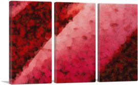 Pink Spotted Lines Modern-3-Panels-90x60x1.5 Thick