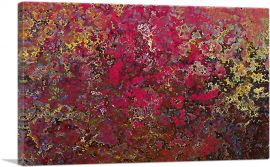 Pink Yellow Brown Splatter Modern-1-Panel-12x8x.75 Thick