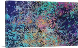 Purple Teal Blue Pink Yellow Modern-1-Panel-18x12x1.5 Thick