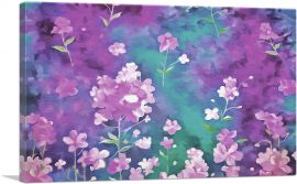 Pink And Purple Flowers Home decor-1-Panel-12x8x.75 Thick