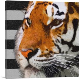 Tiger Color Paint Home decor-1-Panel-26x26x.75 Thick