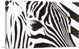 Zebra Stripes Painted Home decor-1-Panel-40x26x1.5 Thick