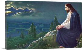 Christ on the Mount of Olives Jesus at Night-1-Panel-18x12x1.5 Thick