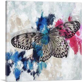Butterfly Painting Home decor-1-Panel-18x18x1.5 Thick
