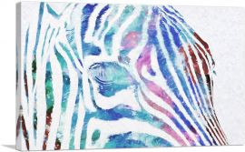 Colorful Zebra Painted Home decor-1-Panel-26x18x1.5 Thick