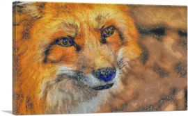 Fox' Face Painting Home decor-1-Panel-18x12x1.5 Thick