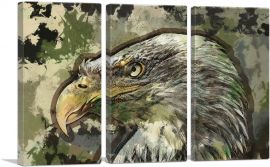 Bald Eagle Paint Home decor-3-Panels-60x40x1.5 Thick