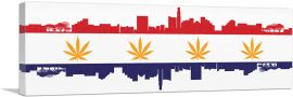 Austin Texas City Flag Weed Leaf Pot Marijuana Cannabis-1-Panel-36x12x1.5 Thick