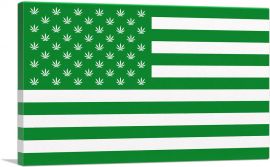 United States of Weed Flag Marijuana Cannabis-1-Panel-40x26x1.5 Thick