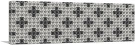 Diamond Black White Cross Pano Pixel Jewel-1-Panel-48x16x1.5 Thick