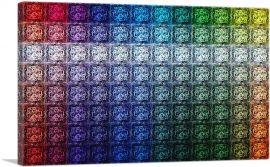 Rainbow Color Gay Grid Jewel Pixel-1-Panel-40x26x1.5 Thick