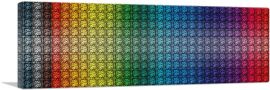 Rainbow Gay Color Grid Jewel Pixel-1-Panel-48x16x1.5 Thick