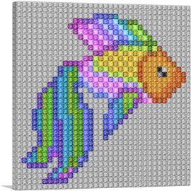 Rainbow Goldfish Aquarium Fish Jewel Pixel