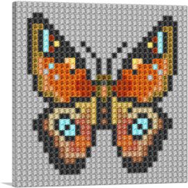 Brown Butterfly Wings Jewel Pixel-1-Panel-36x36x1.5 Thick