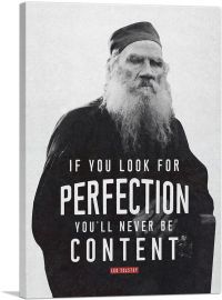 If You Look for Perfection Leo Tolstoy-1-Panel-18x12x1.5 Thick