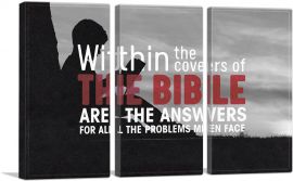Within Bible Answers for Problems Religious-3-Panels-60x40x1.5 Thick