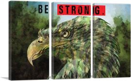 Be Strong Army Navy Air Force USA-3-Panels-90x60x1.5 Thick