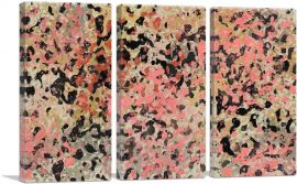 Pink Tan Black Olive Modern Rectangle-3-Panels-60x40x1.5 Thick