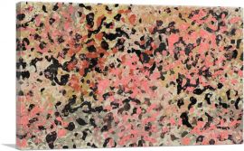 Pink Tan Black Olive Modern Rectangle-1-Panel-18x12x1.5 Thick