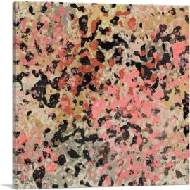 Pink Tan Black Olive Modern Square-1-Panel-26x26x.75 Thick