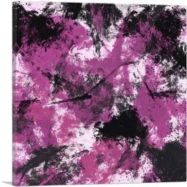 Purple Black White Modern-1-Panel-12x12x1.5 Thick