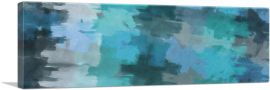 Teal Gray Blue Modern-1-Panel-36x12x1.5 Thick