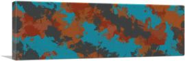 Teal Orange Gray Modern-1-Panel-36x12x1.5 Thick