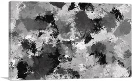 White Black Dark Gray Modern-1-Panel-12x8x.75 Thick