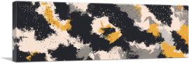 Yellow Black Tan Camouflage Pattern Panoramic-1-Panel-48x16x1.5 Thick