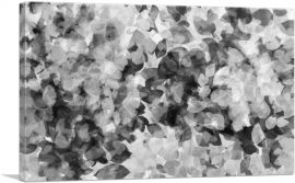 Black Gray White Petals Rectangle-1-Panel-18x12x1.5 Thick