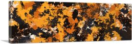 Yellow Orange Black Modern Panoramic-1-Panel-36x12x1.5 Thick