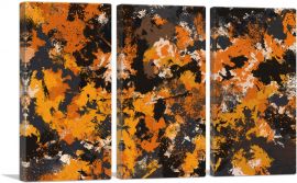 Yellow Orange Black Modern Rectangle-3-Panels-60x40x1.5 Thick