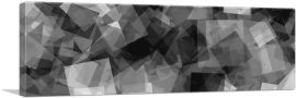 Black Gray White Squares Modern-1-Panel-36x12x1.5 Thick