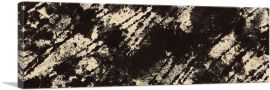 Black Tan Splatter Modern Panoramic-1-Panel-60x20x1.5 Thick