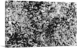 Black White Gray Splatter Modern-1-Panel-18x12x1.5 Thick