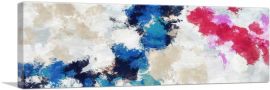 Blue Cherry Tan White Modern-1-Panel-36x12x1.5 Thick
